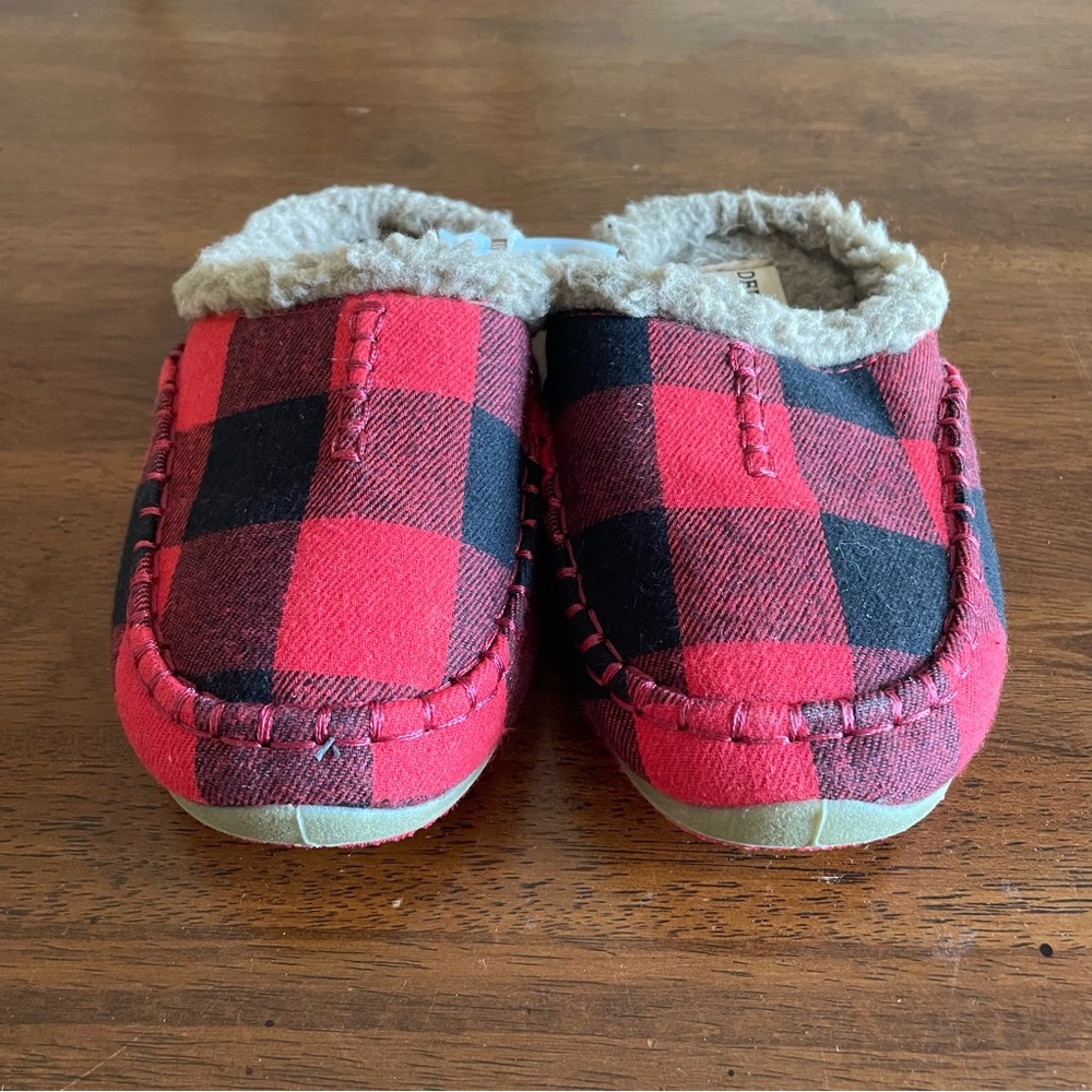 Deer Stags Red and Black Kids Slippers